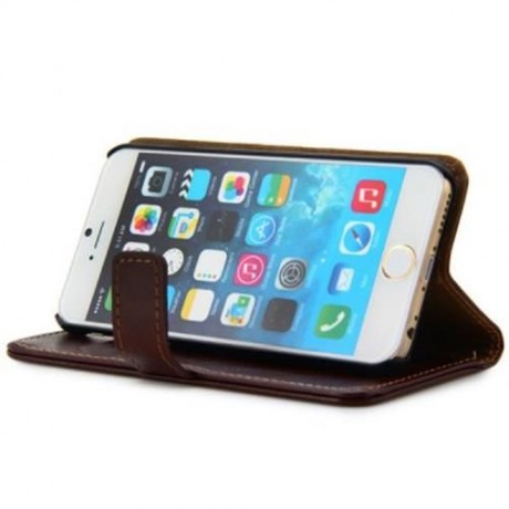 HIGH QUALITY PLASTIC AND ARTIFICIAL LEATHER COVER CASE WITH STAND AND CARD HOLDER FOR IPHO
