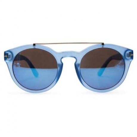 CHIC ALLOY EMBELLISHED SOLID COLOR SUNGLASSES FOR WOMEN (BLUE)