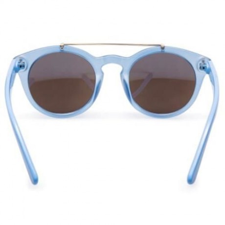 CHIC ALLOY EMBELLISHED SOLID COLOR SUNGLASSES FOR WOMEN (BLUE)