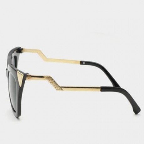 CHIC ZIG ZAG SHAPE ALLOY MIRROR BRACKET SUNGLASSES FOR WOMEN (RANDOM COLOR PATTERN)