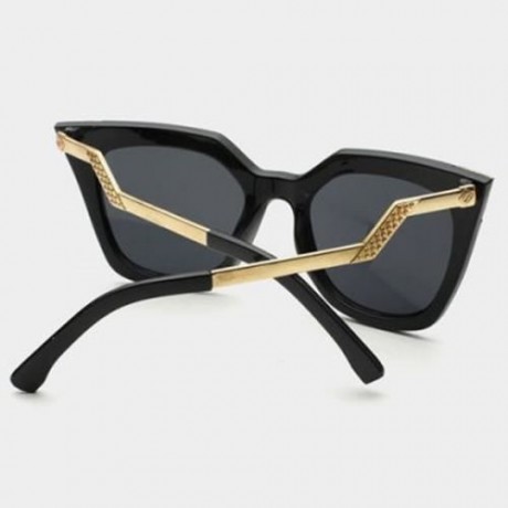 CHIC ZIG ZAG SHAPE ALLOY MIRROR BRACKET SUNGLASSES FOR WOMEN (RANDOM COLOR PATTERN)
