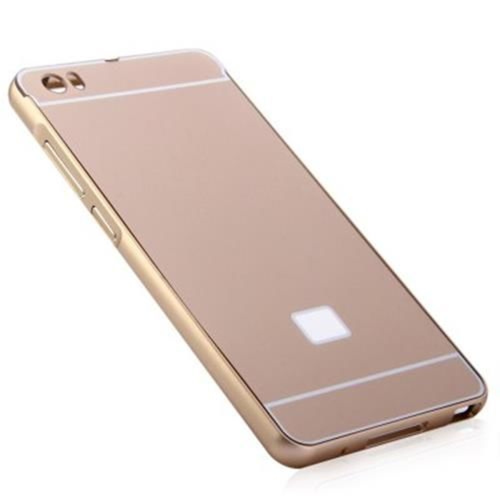 ANTI-SCRATCH PC BACK COVER CASE WITH ALUMINUM METAL BUMPER FRAME FOR XIAOMI NOTE (GOLDEN)