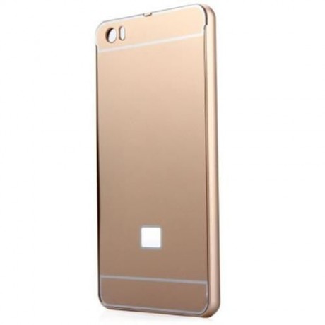 ANTI-SCRATCH PC BACK COVER CASE WITH ALUMINUM METAL BUMPER FRAME FOR XIAOMI NOTE (GOLDEN)