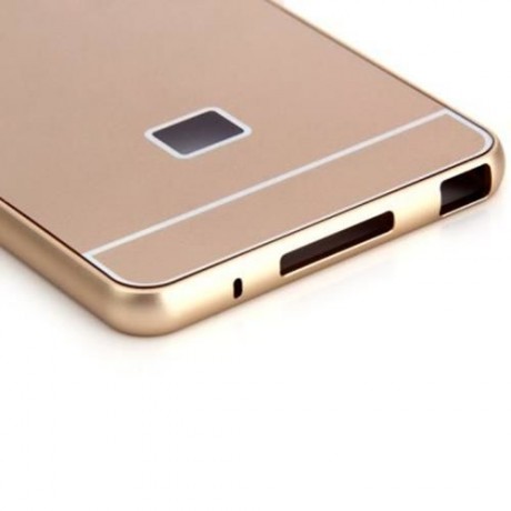 ANTI-SCRATCH PC BACK COVER CASE WITH ALUMINUM METAL BUMPER FRAME FOR XIAOMI NOTE (GOLDEN)