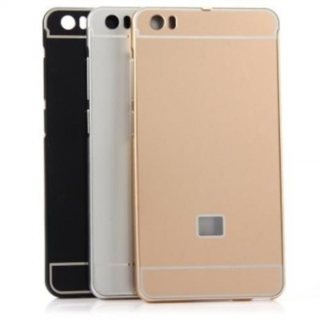 ANTI-SCRATCH PC BACK COVER CASE WITH ALUMINUM METAL BUMPER FRAME FOR XIAOMI NOTE (GOLDEN)