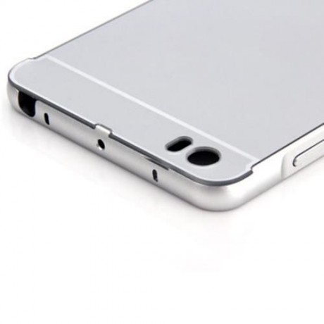 ANTI-SCRATCH PC BACK COVER CASE WITH ALUMINUM METAL BUMPER FRAME FOR XIAOMI NOTE (SILVER)