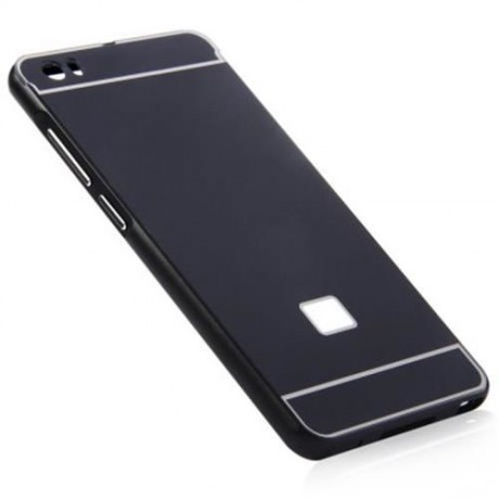 ANTI-SCRATCH PC BACK COVER CASE WITH ALUMINUM METAL BUMPER FRAME FOR XIAOMI NOTE (BLACK)