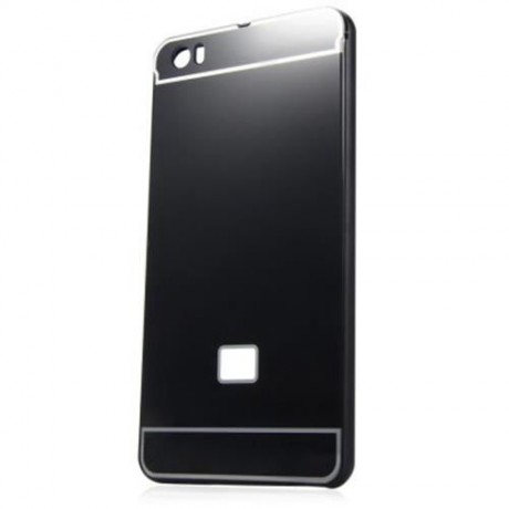 ANTI-SCRATCH PC BACK COVER CASE WITH ALUMINUM METAL BUMPER FRAME FOR XIAOMI NOTE (BLACK)