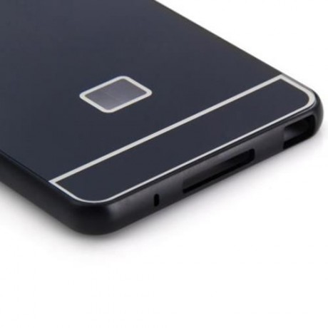 ANTI-SCRATCH PC BACK COVER CASE WITH ALUMINUM METAL BUMPER FRAME FOR XIAOMI NOTE (BLACK)
