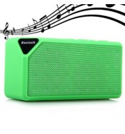 X3 BLUETOOTH V2.1 MINI WIRELESS PORTABLE SPEAKER WITH FM RADIO USB INPUT (GREEN)