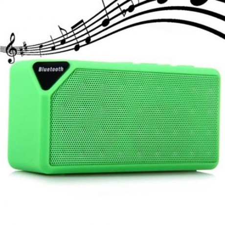 X3 BLUETOOTH V2.1 MINI WIRELESS PORTABLE SPEAKER WITH FM RADIO USB INPUT (GREEN)