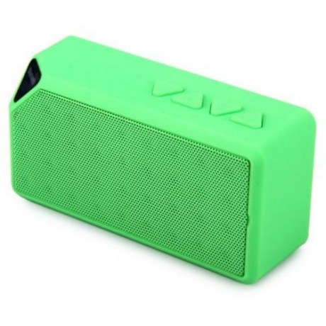 X3 BLUETOOTH V2.1 MINI WIRELESS PORTABLE SPEAKER WITH FM RADIO USB INPUT (GREEN)