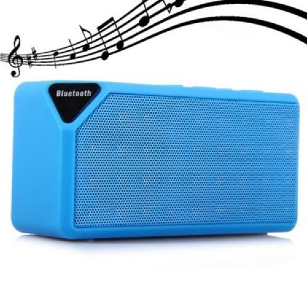 X3 BLUETOOTH V2.1 MINI WIRELESS PORTABLE SPEAKER WITH FM RADIO USB INPUT (BLUE)