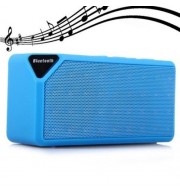 X3 BLUETOOTH V2.1 MINI WIRELESS PORTABLE SPEAKER WITH FM RADIO USB INPUT (BLUE)