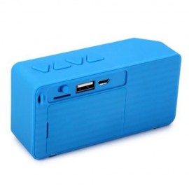 X3 BLUETOOTH V2.1 MINI WIRELESS PORTABLE SPEAKER WITH FM RADIO USB INPUT (BLUE)