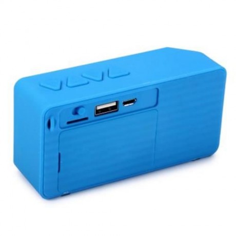 X3 BLUETOOTH V2.1 MINI WIRELESS PORTABLE SPEAKER WITH FM RADIO USB INPUT (BLUE)