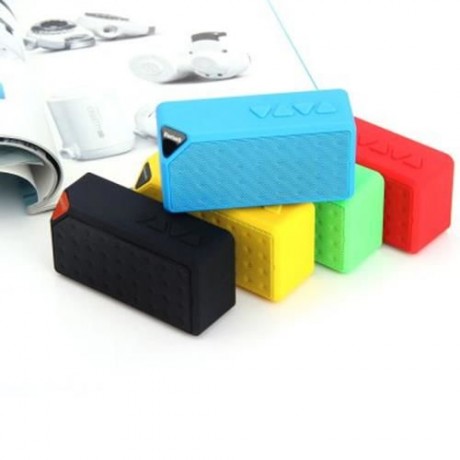 X3 BLUETOOTH V2.1 MINI WIRELESS PORTABLE SPEAKER WITH FM RADIO USB INPUT (BLUE)