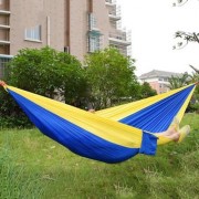 PORTABLE PARACHUTE NYLON FABRIC HAMMOCK FOR TWO PERSON LOVER FAMILY OUTDOOR TRAVEL CAMPING