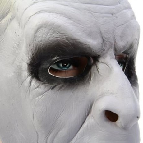 ARTIFICIAL HALLOWEEN LATEX GHOST FACE MASK MASQUERADE PARTIES COSPLAY GADGET (LIGHT GRAY)