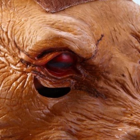 ARTIFICIAL HALLOWEEN LATEX WOLF HEAD MASK MASQUERADE PARTIES COSPLAY GADGET (BROWN)