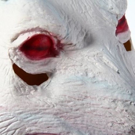 ARTIFICIAL HALLOWEEN LATEX WOLF MASK MASQUERADE PARTIES COSPLAY GADGET (WHITE)