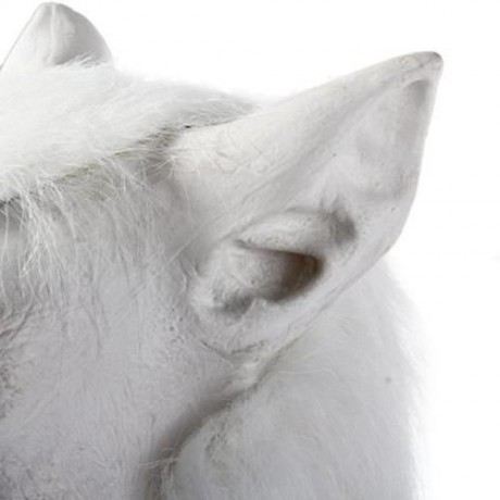 ARTIFICIAL HALLOWEEN LATEX WOLF MASK MASQUERADE PARTIES COSPLAY GADGET (WHITE)