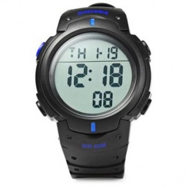 SKMEI 1068 MULTIFUNCTIONAL LED MILITARY WATCH ALARM STOPWATCH WATER RESISTANT (BLUE)