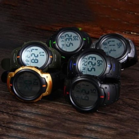 SKMEI 1068 MULTIFUNCTIONAL LED MILITARY WATCH ALARM STOPWATCH WATER RESISTANT (BLUE)