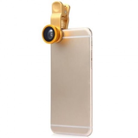 LIEQI LQ - 180 UNIVERSAL 180 DEGREE CLIP-ON PHOTO FISHEYE LENS (GOLDEN)