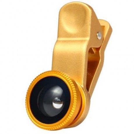 LIEQI LQ - 180 UNIVERSAL 180 DEGREE CLIP-ON PHOTO FISHEYE LENS (GOLDEN)