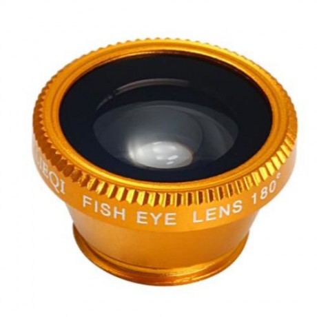 LIEQI LQ - 180 UNIVERSAL 180 DEGREE CLIP-ON PHOTO FISHEYE LENS (GOLDEN)