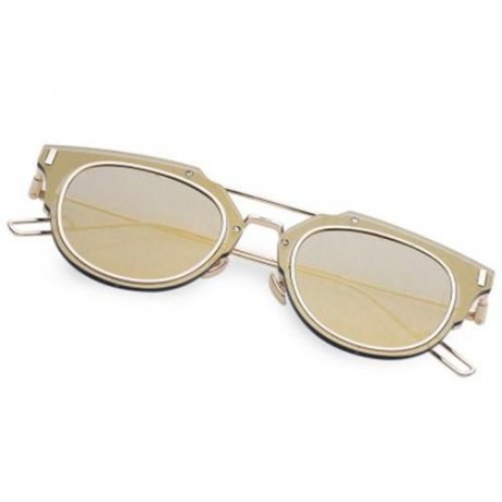 CHIC RETRO METAL FULL FRAME SUNGLASSES FOR WOMEN (RANDOM COLOR)