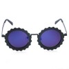 STYLISH WOMEN'S ROUND LENS SUN SHAPE FRAME SUNGLASSES (RANDOM COLOR PATTERN)