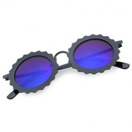STYLISH WOMEN'S ROUND LENS SUN SHAPE FRAME SUNGLASSES (RANDOM COLOR PATTERN)