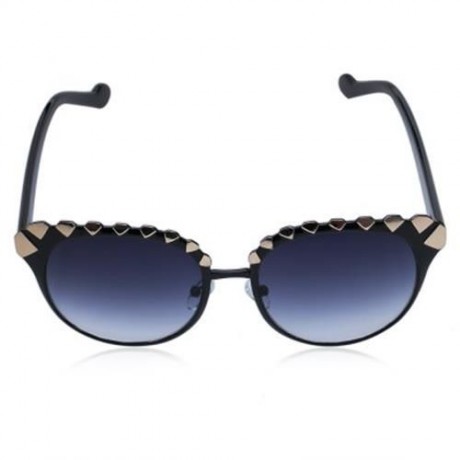 STYLISH WOMEN'S DIAMOND SHAPE ALLOY EMBELLISHED SUNGLASSES (RANDOM COLOR PATTERN)