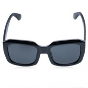 CHIC SOLID COLOR FRAME SUNGLASSES FOR WOMEN (BLACK)