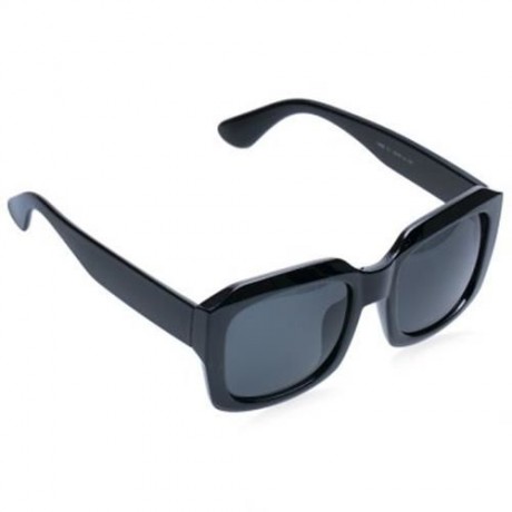 CHIC SOLID COLOR FRAME SUNGLASSES FOR WOMEN (BLACK)