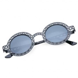 CHIC HOLLOW OUT ZIG ZAG ROUND SUNGLASSES FOR WOMEN (BLACK)