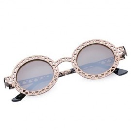 CHIC HOLLOW OUT ZIG ZAG ROUND SUNGLASSES FOR WOMEN (BRONZE-COLORED)