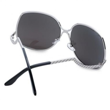 RETRO STYLE SILVER COLOR ALLOY BAR EMBELLISHED FULL FRAME SUNGLASSES FOR WOMEN (BLUE)