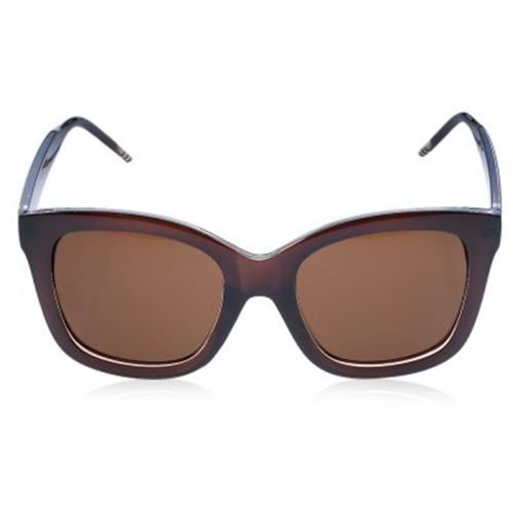 CHIC FULL FRAME SOLID COLOR SUNGLASSES FOR WOMEN (TEA-COLORED)