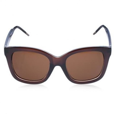 CHIC FULL FRAME SOLID COLOR SUNGLASSES FOR WOMEN (TEA-COLORED)