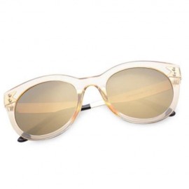 CHIC TRANSPARENT FRAME ALLOY SPLICE SUNGLASSES FOR WOMEN (GOLDEN)