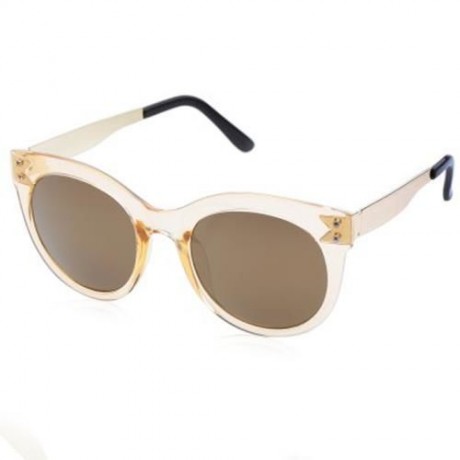 CHIC TRANSPARENT FRAME ALLOY SPLICE SUNGLASSES FOR WOMEN (GOLDEN)