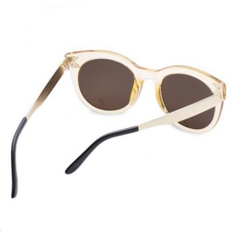 CHIC TRANSPARENT FRAME ALLOY SPLICE SUNGLASSES FOR WOMEN (GOLDEN)