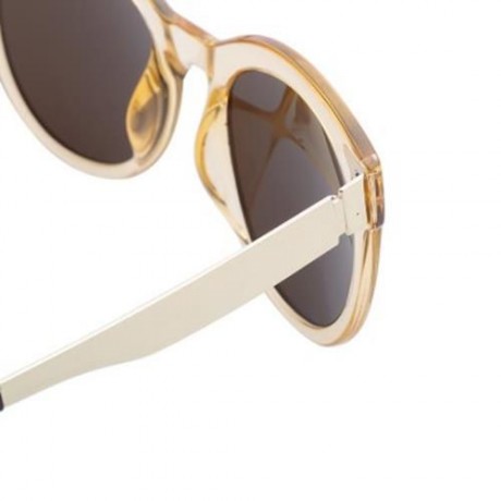 CHIC TRANSPARENT FRAME ALLOY SPLICE SUNGLASSES FOR WOMEN (GOLDEN)