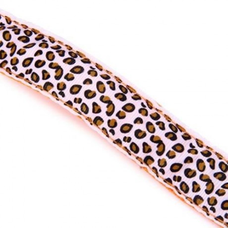 3 MODES LED PET LEASHES GLOWING LEOPARD PRINT DESIGN PUPPY TRACTION BELT (ORANGE)