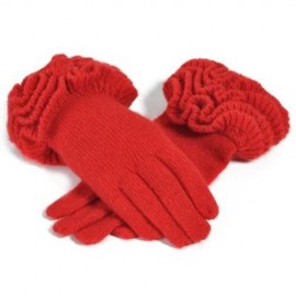 PAIR OF CHIC FLOUNCE EMBELLISHED SOLID COLOR GLOVES FOR WOMEN (COLOR ASSORTED)