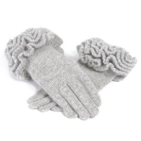 PAIR OF CHIC FLOUNCE EMBELLISHED SOLID COLOR GLOVES FOR WOMEN (COLOR ASSORTED)