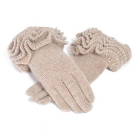 PAIR OF CHIC FLOUNCE EMBELLISHED SOLID COLOR GLOVES FOR WOMEN (COLOR ASSORTED)